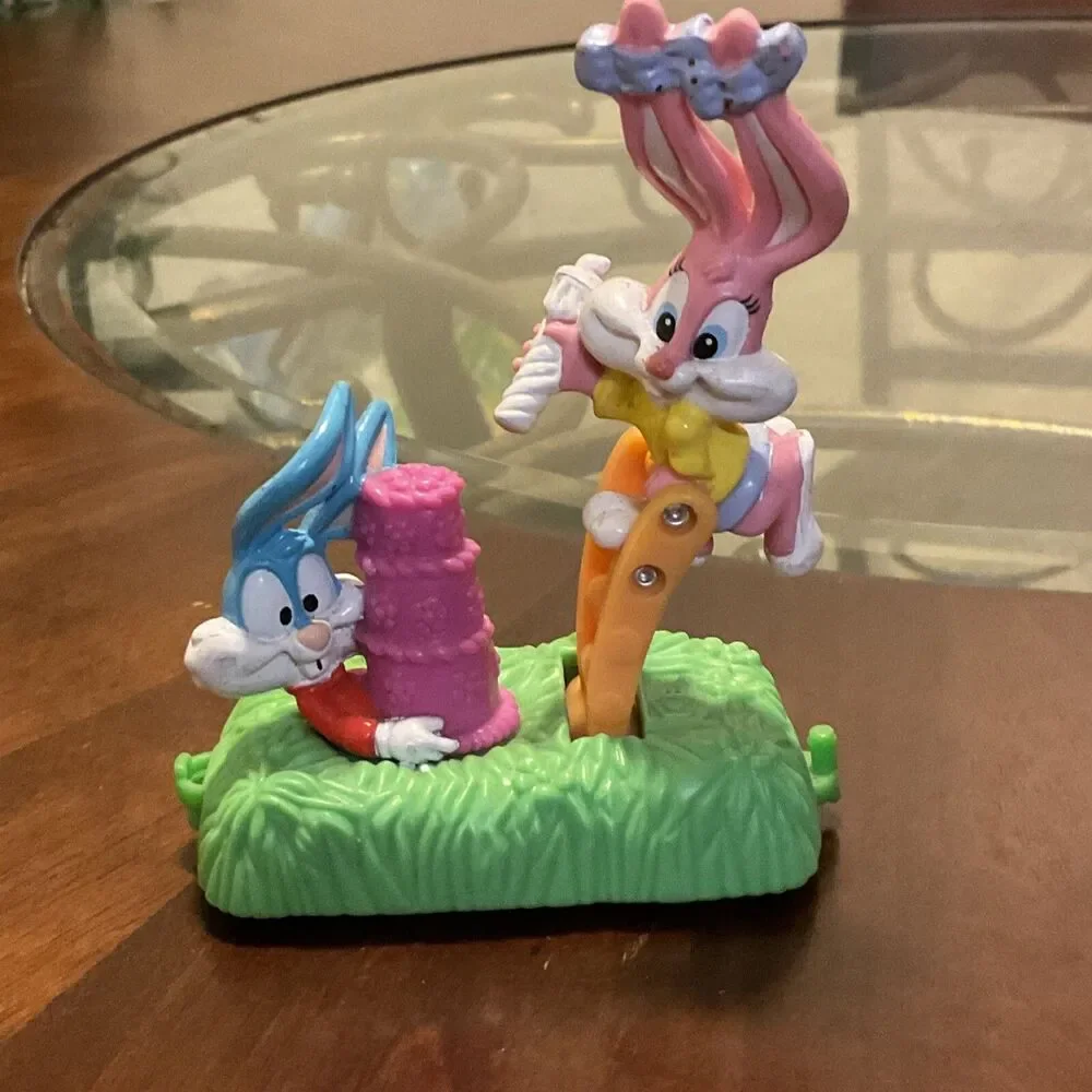 Vintage Happy Meal Toy Babs & Buster Bunny 1994 Looney Tunes McDonalds